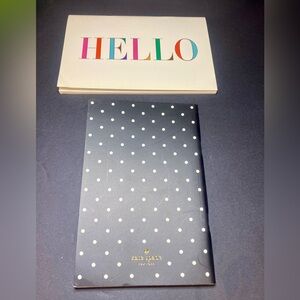 Kate Spade‎ Polka Dot Notebook and Multicolor HELLO Notebook Set